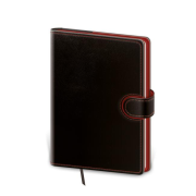 Diár Flip denný B6 12x16,5cm čierno/červený 2024