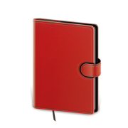 Diár Flip denný B6 12x16,5cm červeno/čierny 2024