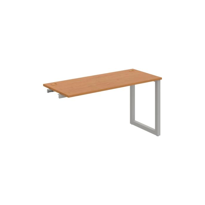 Pracovný stôl UNI O, k pozdĺ. reťazeniu, 140x75,5x60 cm, jelša/sivá