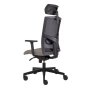 Kancelárska stolička GAME Šéf SYN sivá (Bombay 34) + PDH nastaviteľný + podrúčky P44