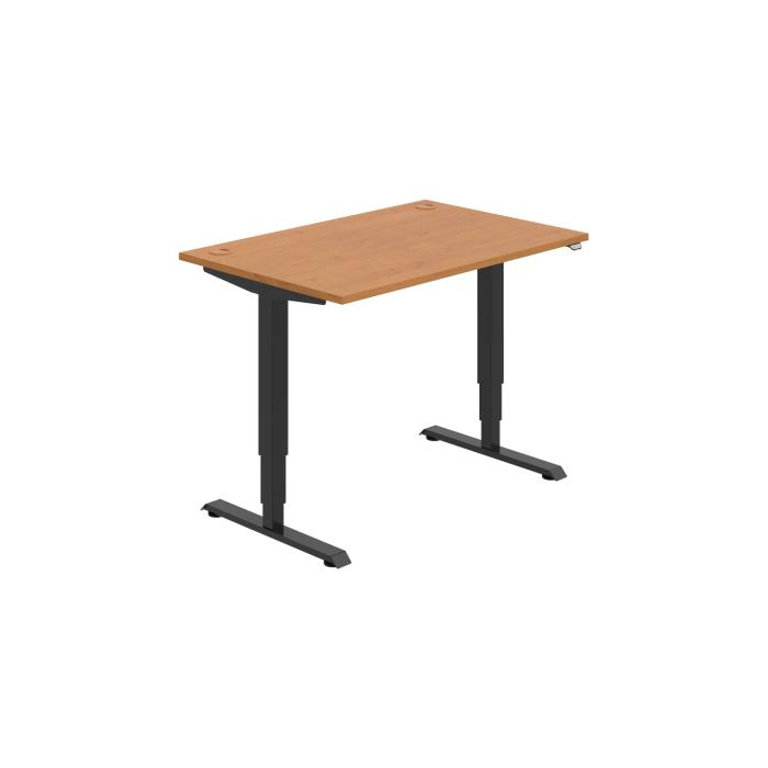 Pracovný stôl RUN, ZO, 3S, 120x64,5-130,5x80 cm, jelša/čierna
