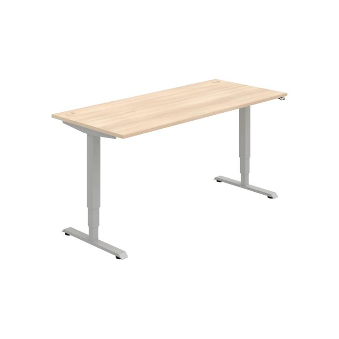 Pracovný stôl RUN, ZO, 3S, 180x64,5-130,5x80 cm, agát/čierna