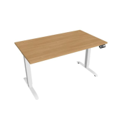 Pracovný stôl Motion, PO, 2S, 140x70,5-120,5x80 cm, dub/biela