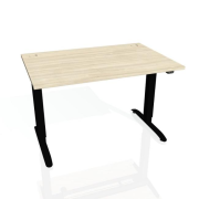 Pracovný stôl Motion, ZO, 2S, 180x70,5-120,5x80 cm, agát/čierna