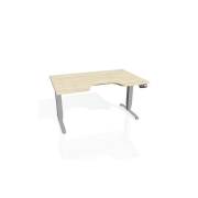 Pracovný stôl Motion Ergo, PO, 3S, 160x61-128x90 cm, agát/sivá