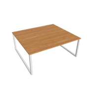 Pracovný stôl UNI O, 180x75,5x160 cm, jelša/biela