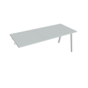 Pracovný stôl UNI A, k pozdĺ. reťazeniu, 180x75,5x80 cm, sivá/biela