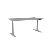 Výškovo nastaviteľný stôl BASIC, 1-motorový, 138x80 cm, podnož sivá + doska sivá