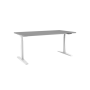 Výškovo nastaviteľný stôl BASIC, 1-motorový, 138x80 cm, podnož sivá + doska sivá