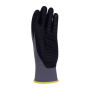Rukavice pletené, polomáčané DONAU SAFETY Flex-Dotted, kat. II šedé veľ. 8