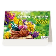 Stolový kalendár riadkový 22,6x13,9 cm - Zdravie z prírody 2026
