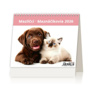 Stolový kalendár riadkový 17,1x13,9 cm - MiniMax Maznáčikovia 2026
