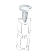 Držiak na uchytenie káblového organizéra pod dosku 7x5x5 cm, biely