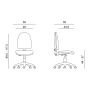 Kancelárska stolička 1080 MEK/Torino sivá C13