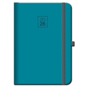 Diár týždenný A5 FLORENCIA tyrkysový s gumičkou 2026