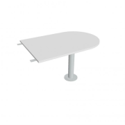 Doplnkový stôl Gate, 120x75,5x80 cm, biely/kov