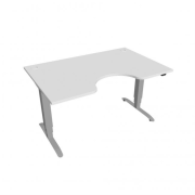 Pracovný stôl Motion Ergo, ZO, 3S, 140x61-128,x90 cm, biely/sivý