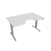 Pracovný stôl Motion Ergo, ZO, 2S, 140x70,5-120,5x90 cm, biela/sivá
