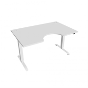 Pracovný stôl Motion Ergo, ZO, 2S, 140x70,5-120,5x90 cm, biela/biela