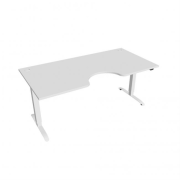 Pracovný stôl Motion Ergo, ZO, 2S, 180x70,5-120,5x90 cm, biela/biela