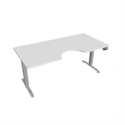 Pracovný stôl Motion Ergo, PO, 2S, 180x70,5-120,5x90 cm, biela/sivá
